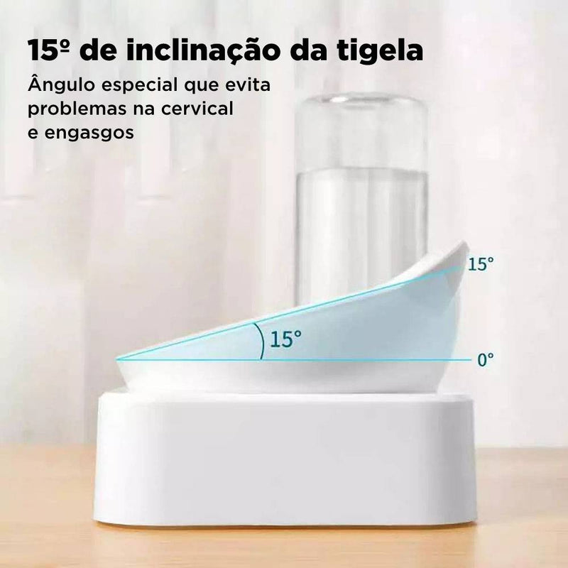 Tigela Ortopédica 2 em 1 Anti-Vômito  Pet Cuidado