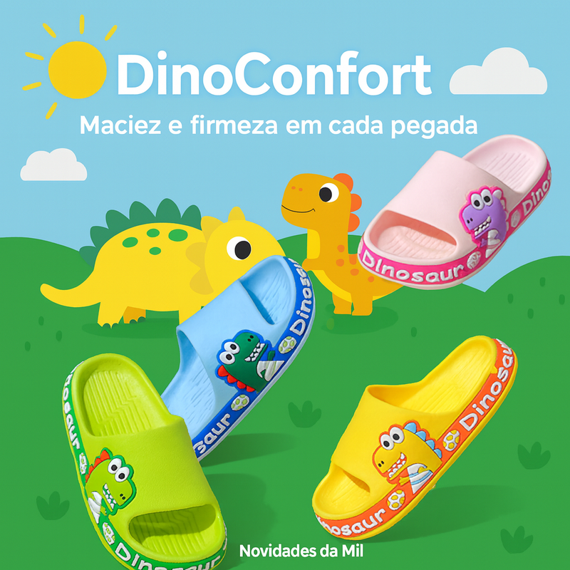Chinelo Infantil Anti-Derrapante Dino Confort