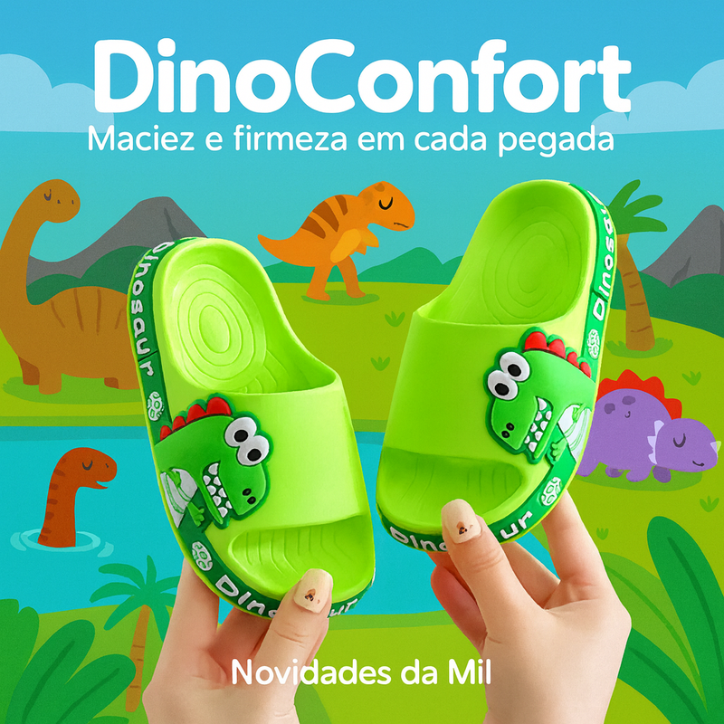 Chinelo Infantil Anti-Derrapante Dino Confort